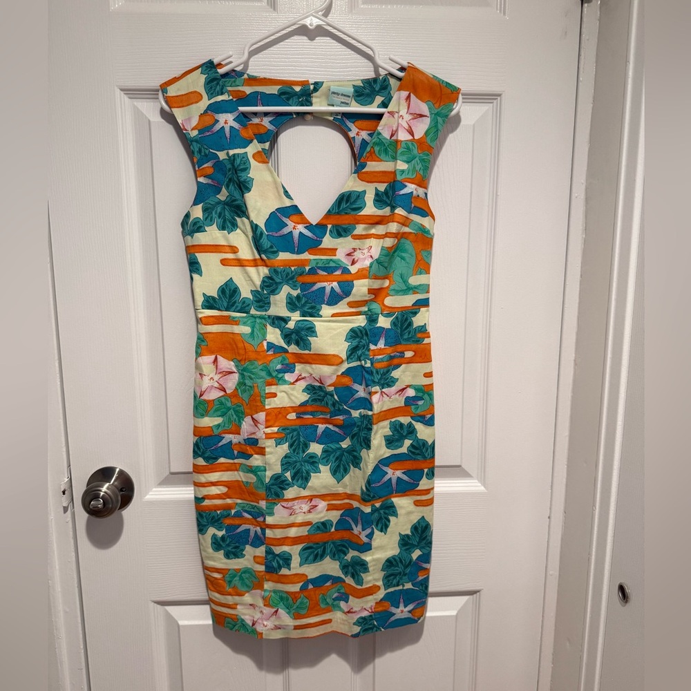Tracy Reese - Tropical Backless Dress - Orange, Green, Cream
